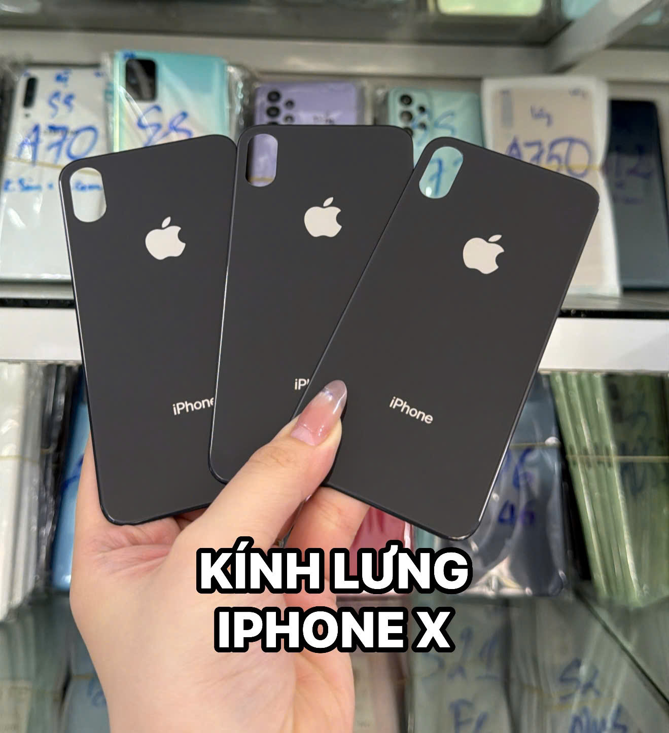 Kính lưng iPhone X (đủ màu)